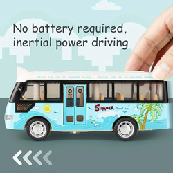 Interaktywny Autobus Szkolny Wakacyjny ZABAWKA AUTO Dźwięk Świata LED Napęd