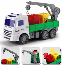 AUTA ŚMIECIARKA WYWROTKA DŹWIG CIĘŻARÓWKA CYSTERNA 6x GIGANT ZESTAW ZABAWKI