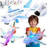 INTERAKTYWNY SAMOLOT ZABAWKA Z DŹWIĘKIEM I ŚWIATŁEM DLA DZIECI NA PREZNET