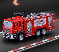 Metalowy SAMOCHÓD STRAŻACKI Straż Pożarna AUTKO ZABAWKA dla chłopca dziecka