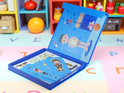 UKŁADANKA MAGNETYCZNA PUZZLE KREATYWNE UBIERANIE CHŁOPAKA ZAWODY UBIERANKA
