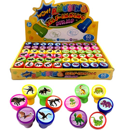 Pieczątki dla Dzieci Stempelki Stemple Zwierzaki Kolorowe Zestaw x 60