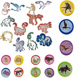 Pieczątki dla Dzieci Stempelki Stemple Zwierzaki Kolorowe Zestaw x 60