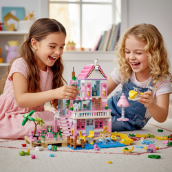 KLOCKI WILLA DLA LALEK ZESTAW KLOCKÓW RÓŻOWY DOMEK DZIEWCZYNKI NA PREZENT