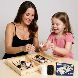 DYNAMICZNA GRA FAST SLING PUCK DREWNIANA DLA 2 GRACZY CYMBERGAJ PIŁKARZYKI