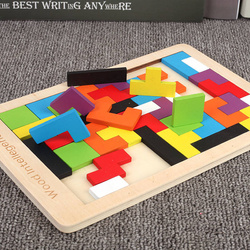 DREWNIANE PUZZLE 3D MONTESSORI UKŁADANKA TETRIS
