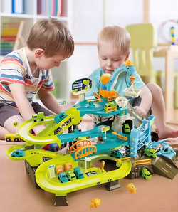 TOR KULKOWY SAMOCHODOWY DINOZAUR PLAC BUDOWY PARKING GARAŻ KOPALNIA ZABAWKA