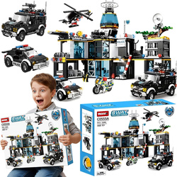 Klocki Policja SWAT Zestaw Klocków 1261 Budynek Policyjny Auto Motor Jeep