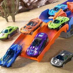 GIGANTYCZNY TYRANOZAUR SAMOCHÓD TOR WYŚCIGOWY 157 cm TRANSPORTERA TIR AUTO