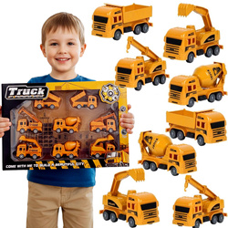 ZESTAW 8 AUTEK POJAZDÓW BUDOWLANYCH KOPARKA DŹWIG WYWROTKA BETONIARKA NAPĘD