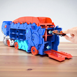 Gigantyczny Tyranozaur Zabawkowy Samochód Tor Autka Transporter Dinozaur XL