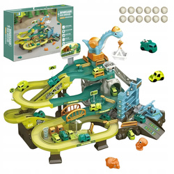 TOR KULKOWY SAMOCHODOWY DINOZAUR PLAC BUDOWY PARKING GARAŻ KOPALNIA ZABAWKA