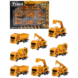 ZESTAW 8 AUTEK POJAZDÓW BUDOWLANYCH KOPARKA DŹWIG WYWROTKA BETONIARKA NAPĘD