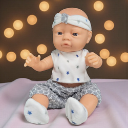 LALKA BOBAS CHŁOPCZYK 42 CM REALISTYCZNY STRÓJ SPORTOWY BUTELKA SMOCZEK