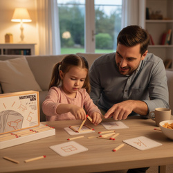 Gra Logiczna Matchstick Men Zagadki Logiczne Patyczki Zapałki Drewniane