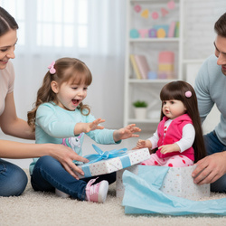 LALKA BOBAS 55cm JAK ŻYWA REALISTYCZNA LALKA REBORN Z WŁOSAMI I AKCESORIAMI