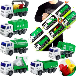 AUTA ŚMIECIARKA WYWROTKA DŹWIG CIĘŻARÓWKA CYSTERNA 6x GIGANT ZESTAW ZABAWKI