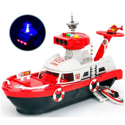 Statek Łódź Ratownicza Straż Pożarna Zabawka Helikopter Auta Tor Zestaw XXL