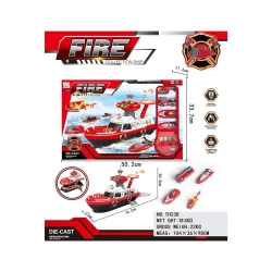 Statek Łódź Ratownicza Straż Pożarna Zabawka Helikopter Auta Tor Zestaw XXL