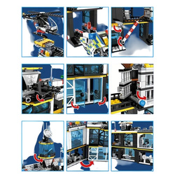 Klocki Policja SWAT Zestaw Klocków 1261 Budynek Policyjny Auto Motor Jeep