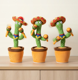 TAŃCZĄCY KAKTUS Z MARAKASY ZABAWKA ŚPIEWAJĄCA POWTARZAJĄCY DLA DZIECI XXL