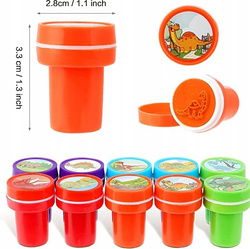 Pieczątki dla Dzieci Stempelki Stemple Zwierzaki Kolorowe Zestaw x 60