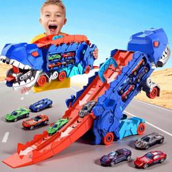 Gigantyczny Tyranozaur Zabawkowy Samochód Tor Autka Transporter Dinozaur XL