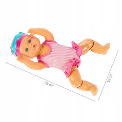 LALKA PŁYWAJĄCA WODOODPORNA BOBAS KRÓRY PŁYWA DO WODY DO KAPIELI 33 cm