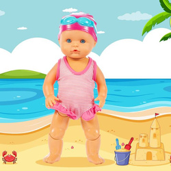 LALKA PŁYWAJĄCA WODOODPORNA BOBAS KRÓRY PŁYWA DO WODY DO KAPIELI 33 cm