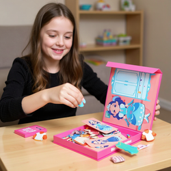 UKŁADANKA MAGNETYCZNA PUZZLE KREATYWNE UBIERANIE DZIEWCZYNKI UBIERANKA