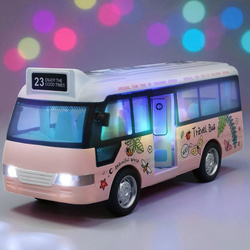Interaktywny Autobus Szkolny Wakacyjny ZABAWKA AUTO Dźwięk Świata LED Napęd
