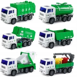 GIGANT ZESTAW ZABAWKI AUTA ŚMIECIARKA WYWROTKA DŹWIG CIĘŻARÓWKA CYSTERNA 6x