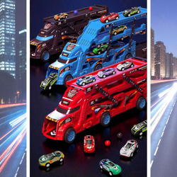 Ciężarówka Transporter Tir Laweta Auta Resoraki Wyrzutnia Zestaw Dla Dzieci