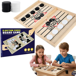 DYNAMICZNA GRA FAST SLING PUCK DREWNIANA DLA 2 GRACZY CYMBERGAJ PIŁKARZYKI