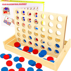 Drewniana Gra Line Up 4 W Linii Rzędzie Logiczna Układanka Ułóż Kolory Duża