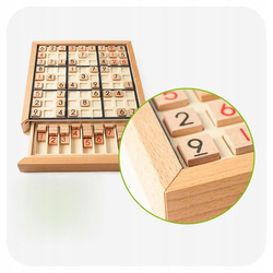 Drewniane Sudoku Zestaw Do Gry Gra Drewno Łamigłówka Dla Dzieci i Dorosłych