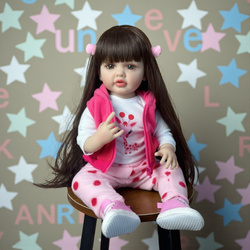 LALKA BOBAS 55cm JAK ŻYWA REALISTYCZNA LALKA REBORN Z WŁOSAMI I AKCESORIAMI