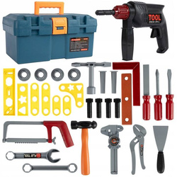 SKRZYNKA KUFEREK Z NARZĘDZIAMI WIERTARKA WARSZTAT ZESTAW MAJSTERKOWICZA