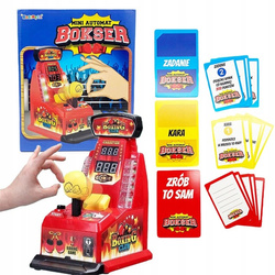 GRA ZRĘCZNOŚCIOWA BOKSER MINI MIERZENIE SIŁY Z ZADANIAMI KARTAMI ZABAWKA