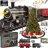 KOLEJKA ELEKTRYCZNA PAROWÓZ CIUCHCIA Z TORAMI 2 WAGONY DYM DŹWIĘKI ZABAWKA