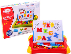 TABLICA MAGNETYCZNA ZE SCHOWKIEM EDUKACYJNA LITERKI CYFERKI